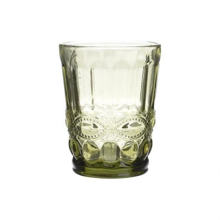 S/6 WISKEY GLASS GREEN 210CC D8Χ10
