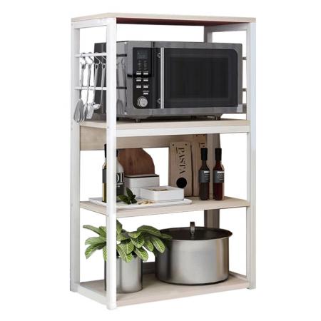 Подова поставка Wille  метална бяла-естествена 50x30x99см