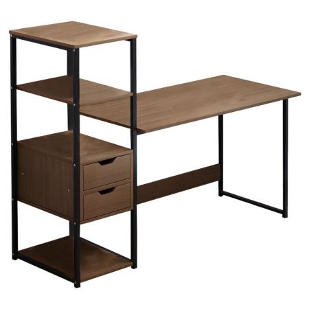 Бюро Zayn ΙΙ  с рафт - MDF орех - черно 107x40x110 см