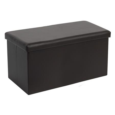 Табуретка-багажник Cooperation  pu черна 76x38x38см