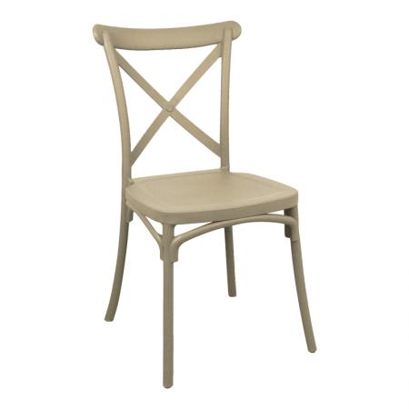 Стифиращ се стол Crossie  pp в цвят капучино 38x46.5x82см
