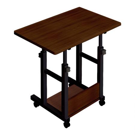 Мобилно бюро Stolu I  MDF-метал в цвят тъмен дъб 80x40x68см
