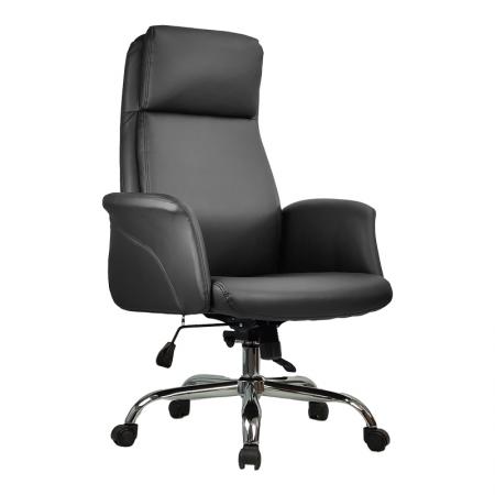 Мениджърски офис стол Derjio  pu в черен цвят 68x66x115см