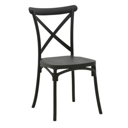 Стифиращ се стол Crossie  pp в тъмносив нюанс 38x46.5x82см