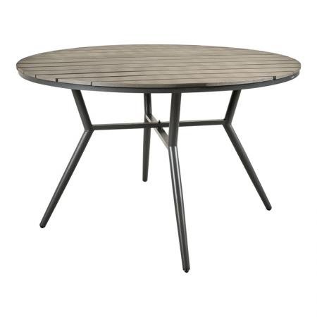 Маса Appa  от алуминий и шперплат в антрацитен цвят, диаметър 120x74 см