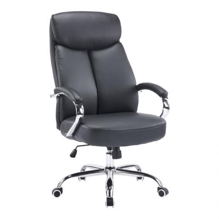 Мениджърски офис стол Venza  черен pu 70x65x117-124см