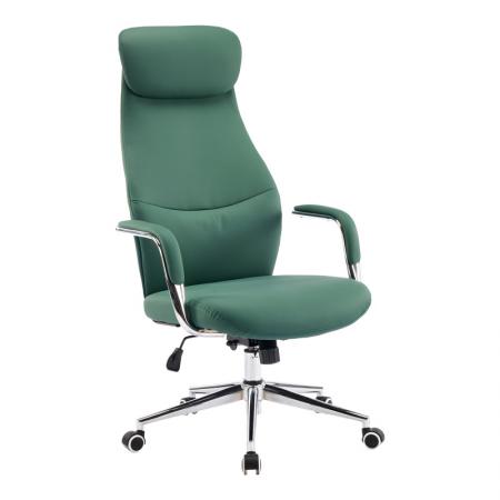 Мениджърски офис стол Ferka  зелен pu 64x71x120-128см