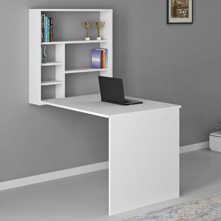 Сгъваемо стенно бюро Ravin  бяло 63x90x154см