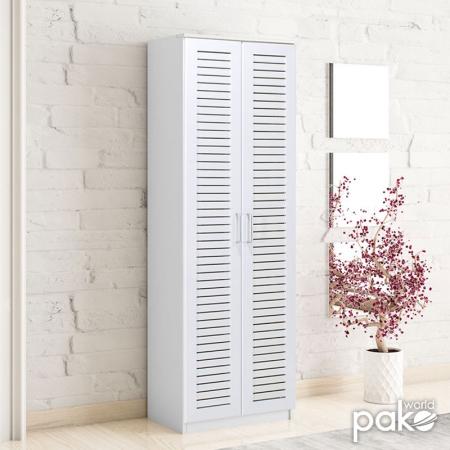 Шкаф за обувки Sante  21 чифта тъмно бял 60x37x183 см