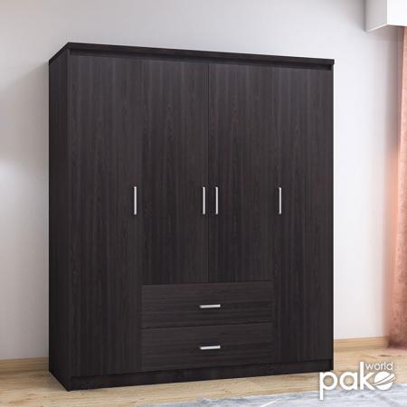 Гардероб Olympus  с 4 врати и чекмеджета в цвят венге 159x57x183
