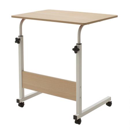 Метална повдигаща се компютърна маса Piper  MDF в цвят светъл дъб 60x40x69-90см